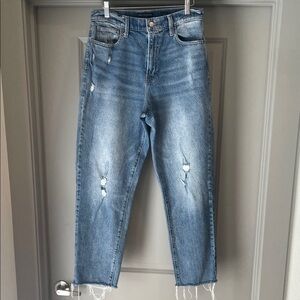 Lucky Brand Light Blue Denim Jeans, high-rise mom jean- Drew 10/30